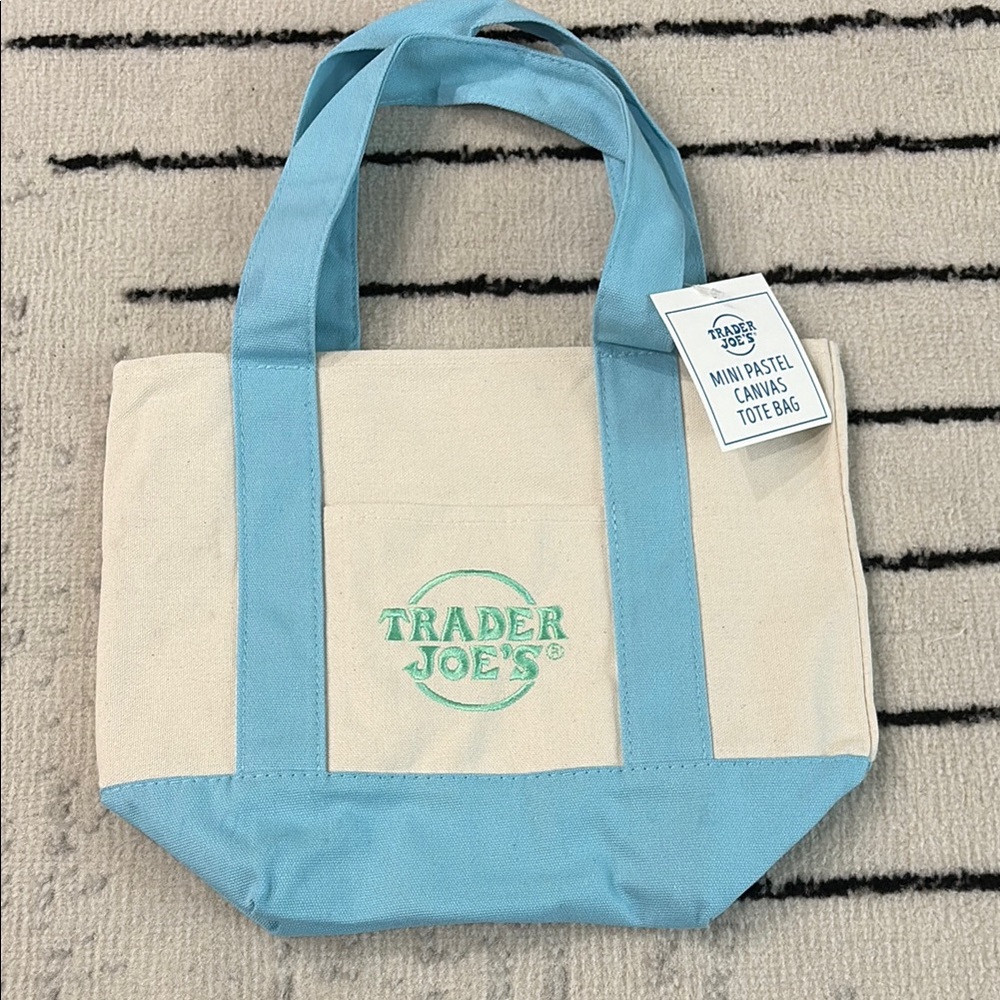 Trader Joes Mini Pastel Tote Bag